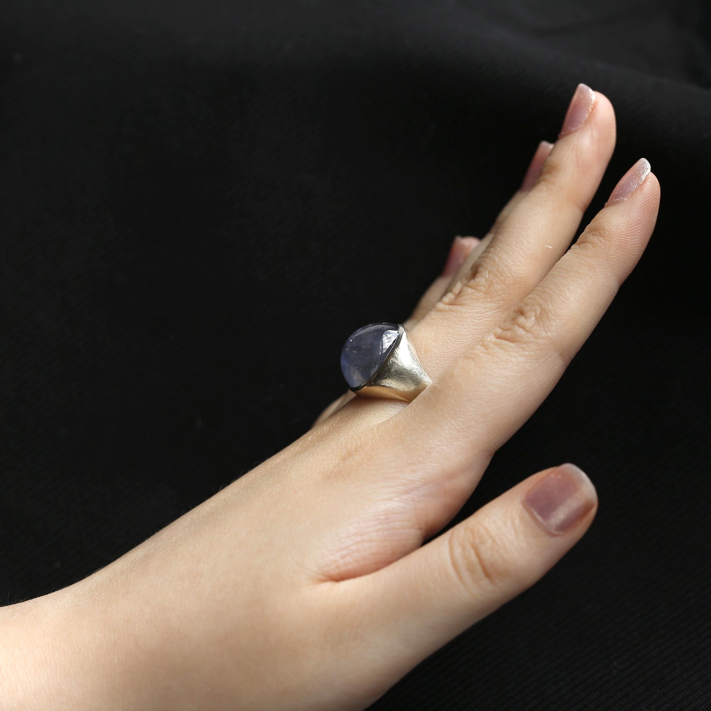 Vintage 20.00 Carat Cabochon Sapphire Ring