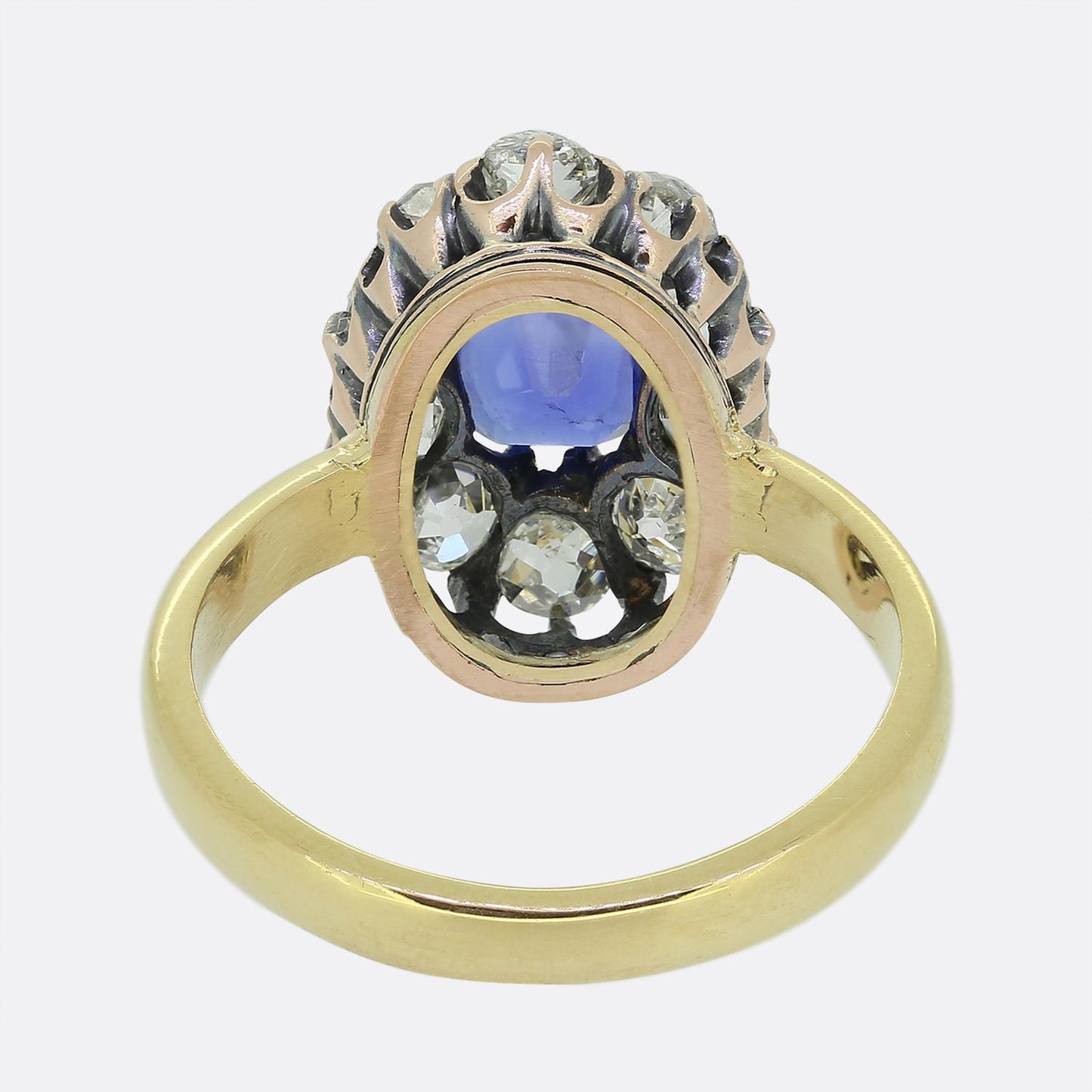 Victorian Sapphire and Diamond Cluster Ring