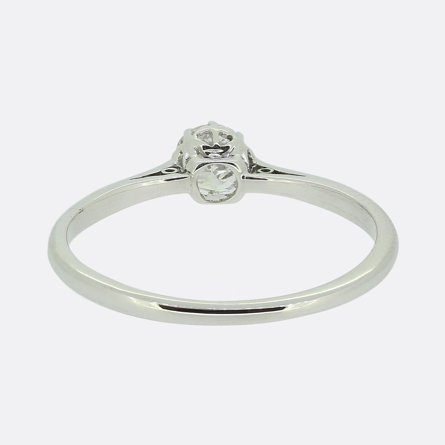 0.33 Carat Round Brilliant Cut Diamond Solitaire Ring