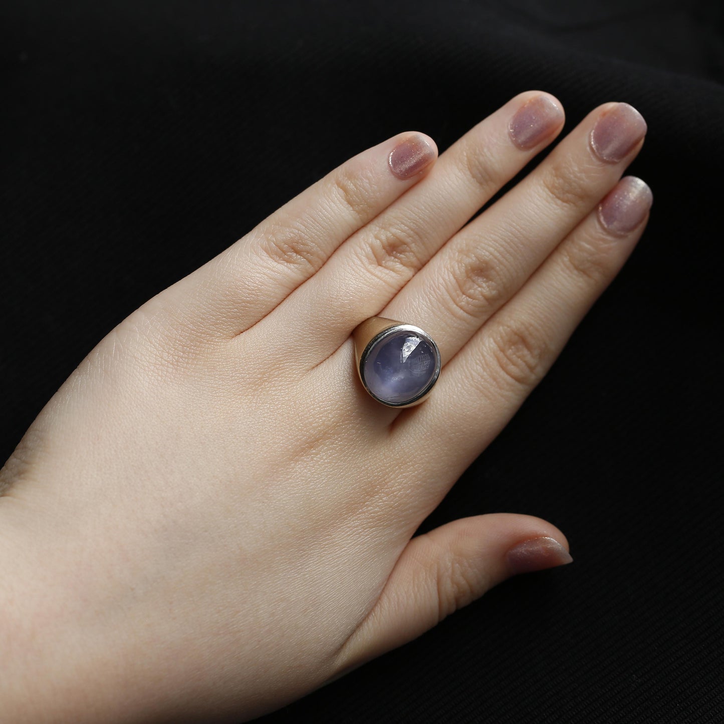 Vintage 20.00 Carat Cabochon Sapphire Ring