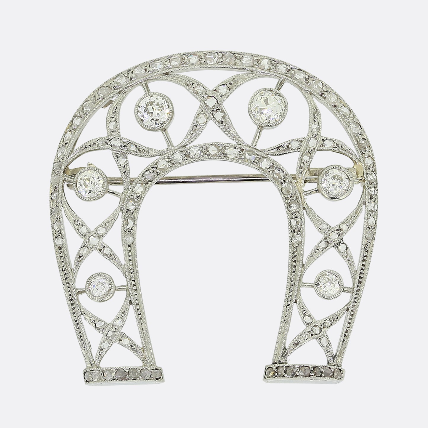 Art Deco Diamond Horseshoe Brooch