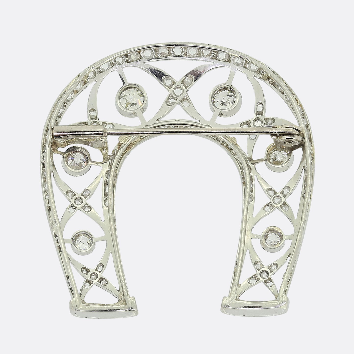 Art Deco Diamond Horseshoe Brooch