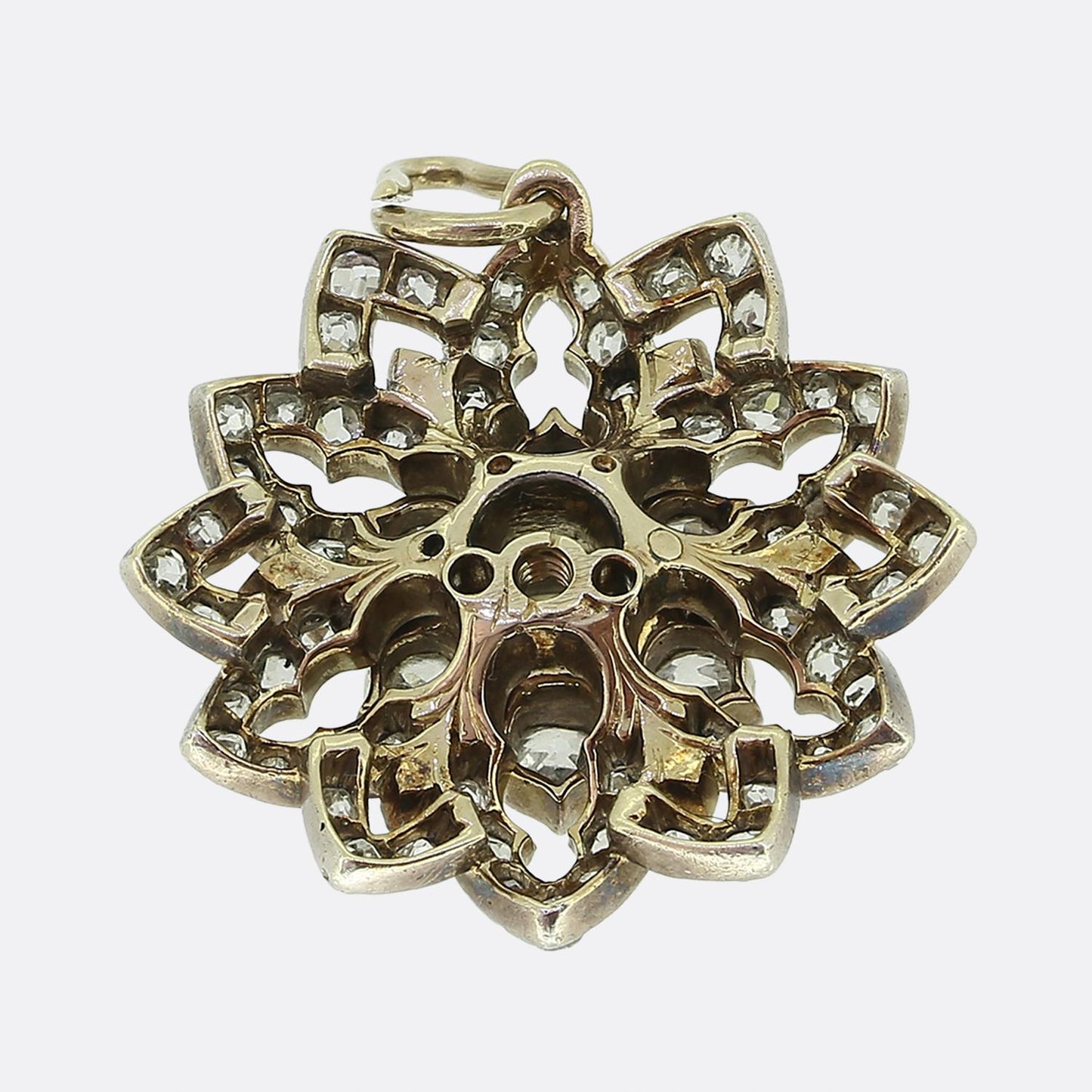 Victorian Diamond Floral Pendant