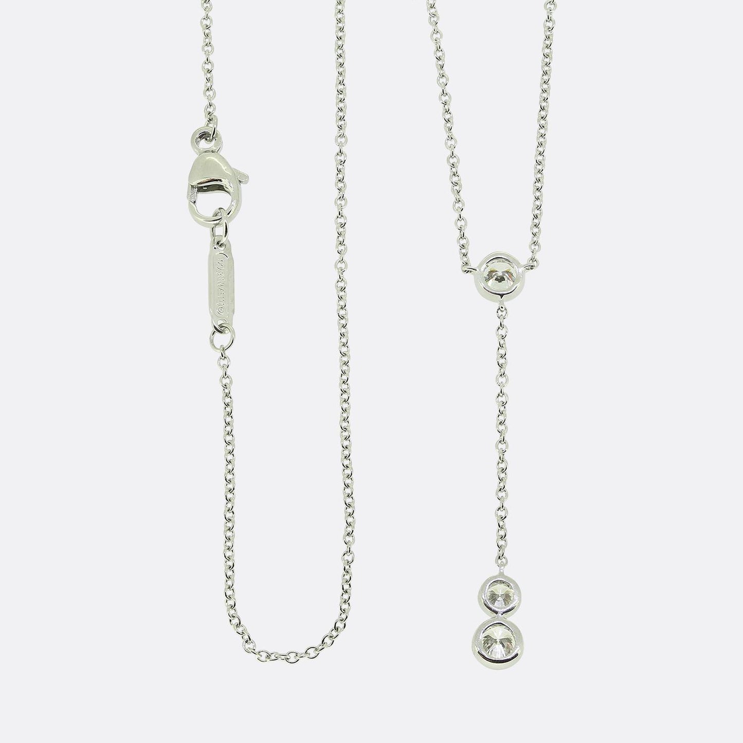 Tiffany & Co. Diamonds By The Yard Drop Pendant Necklace