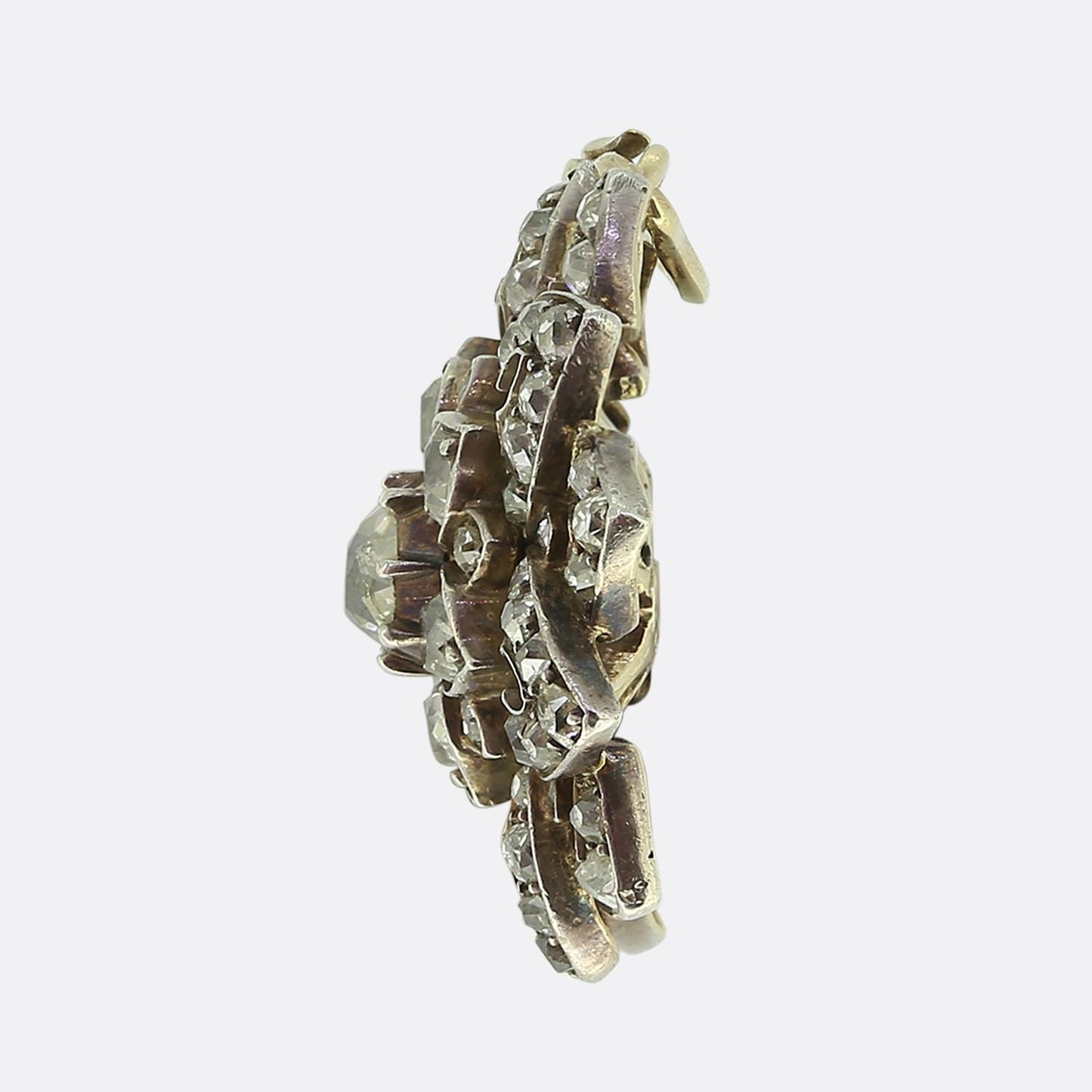 Victorian Diamond Floral Pendant