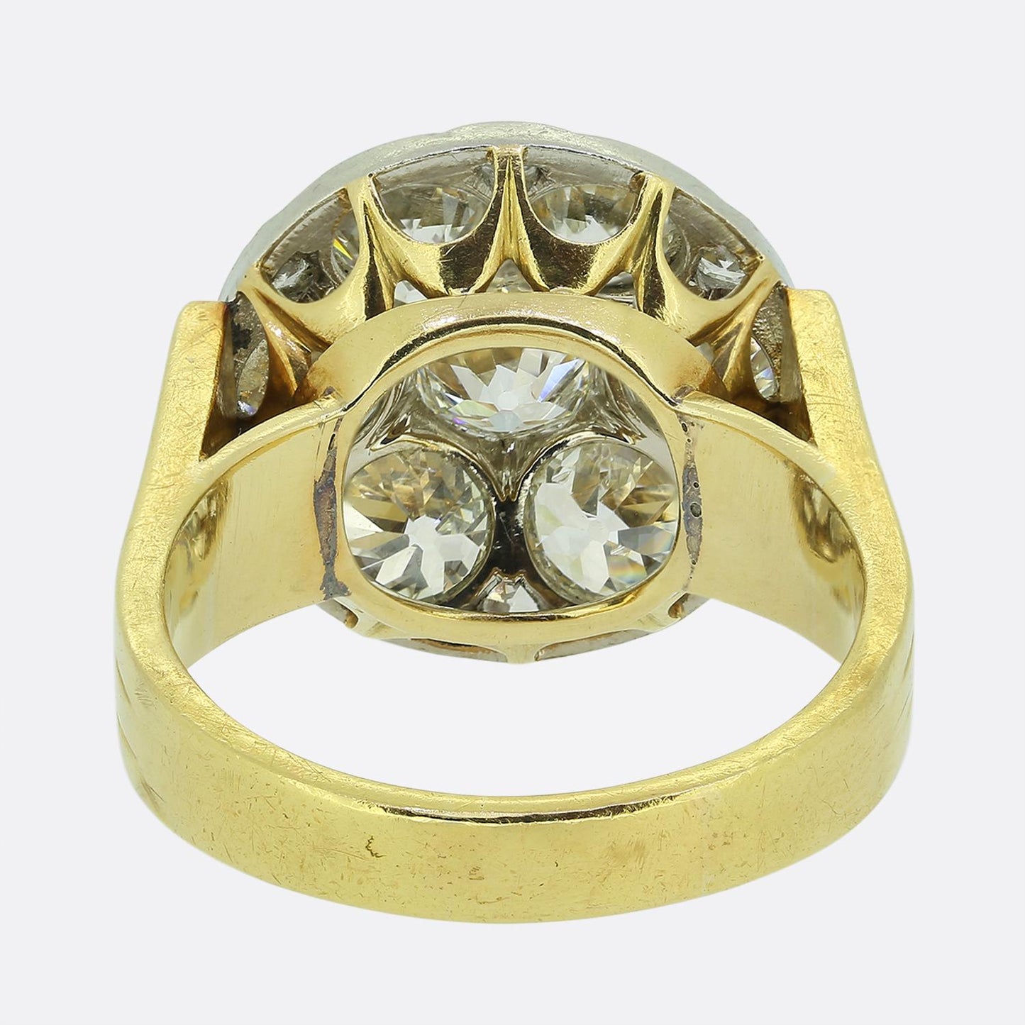 Edwardian Old Cut Diamond Cluster Ring