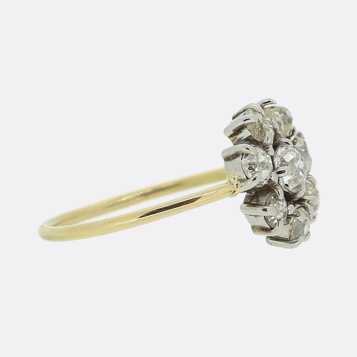 Antique Old Cut Diamond Cluster Ring