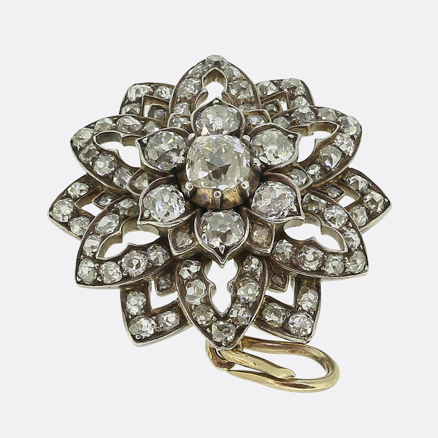 Victorian Diamond Floral Pendant