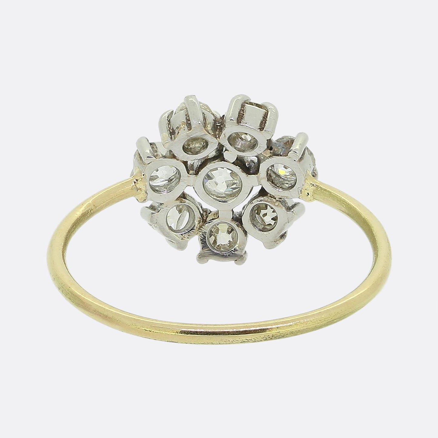 Antique Old Cut Diamond Cluster Ring