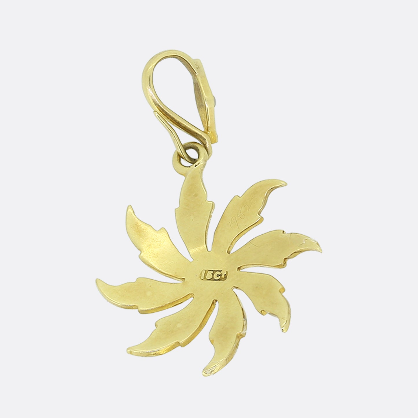 Antique Seed Pearl Sunflower Pendant