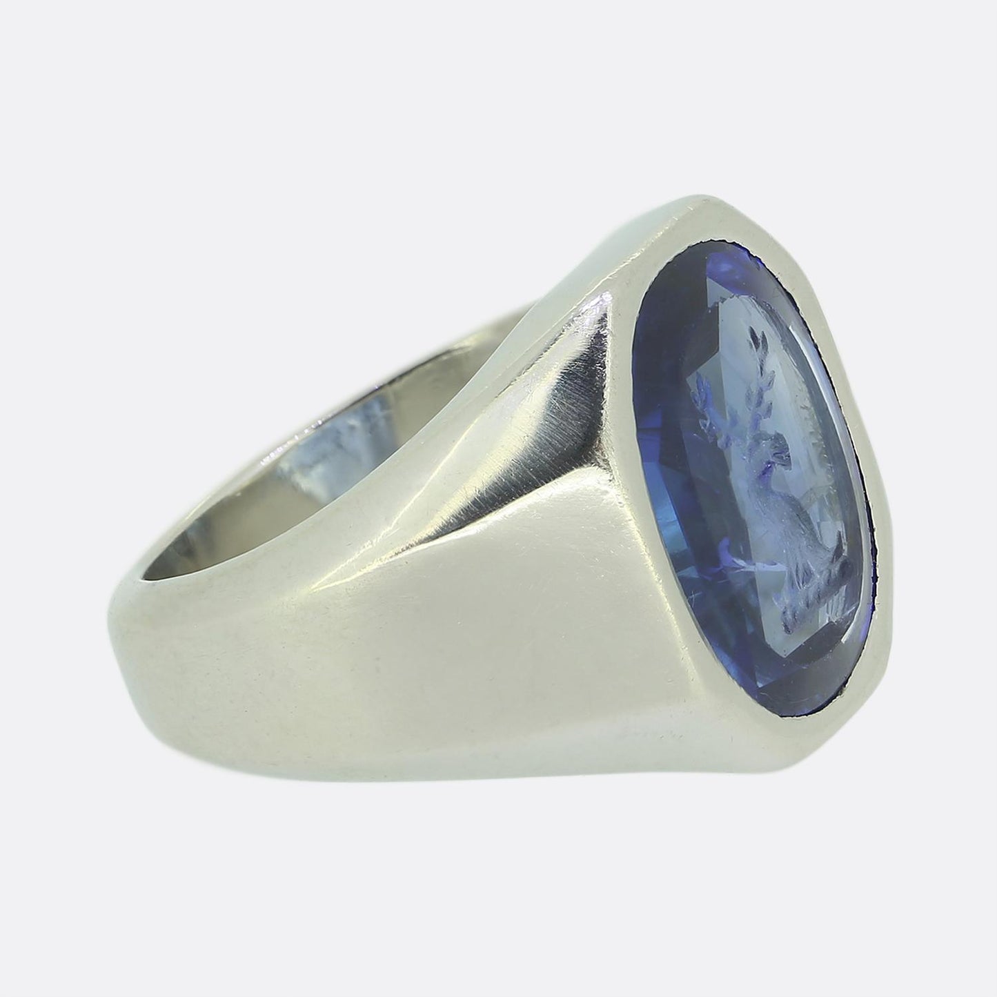 Boucheron Sapphire Intaglio Signet Ring