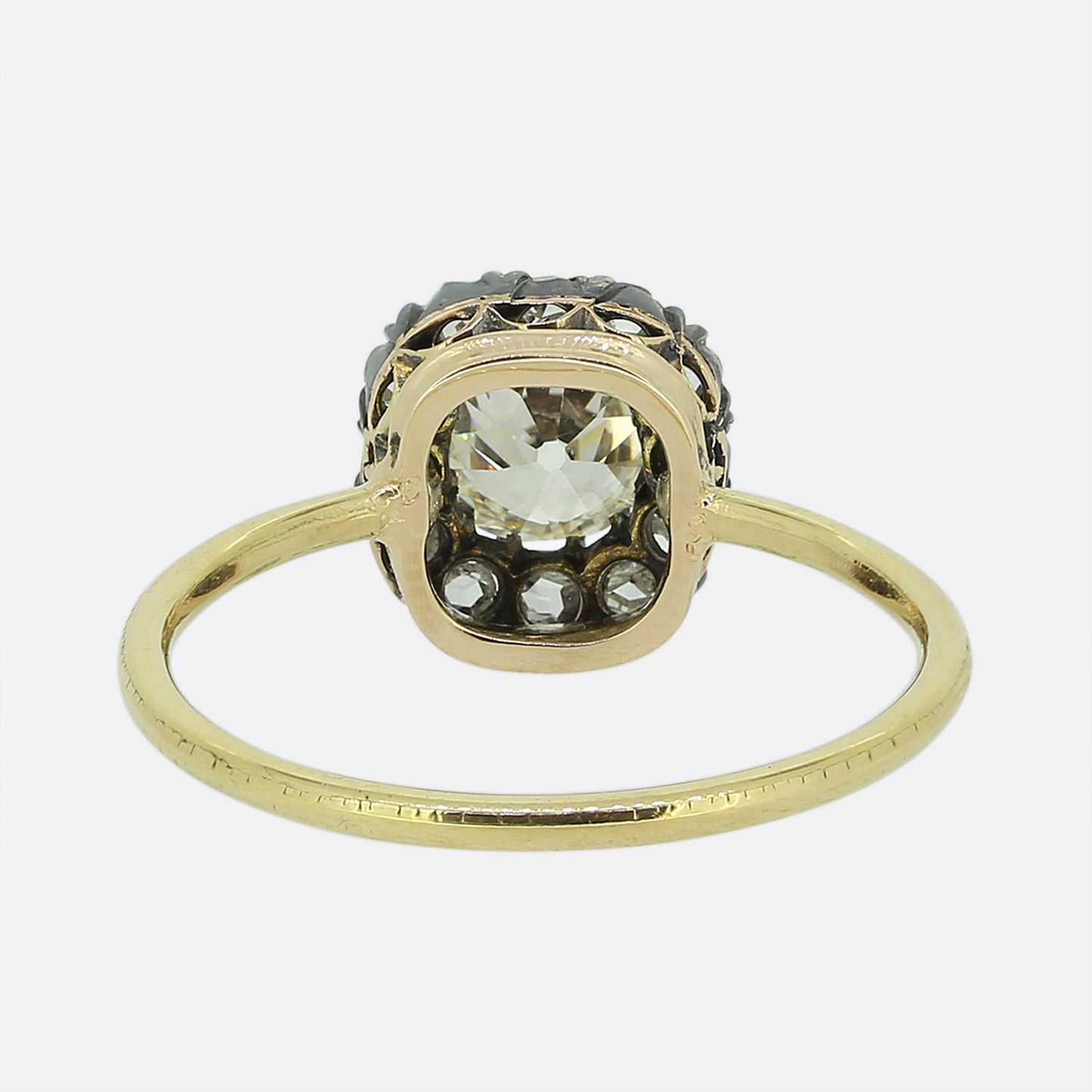 Victorian 0.80 Carat Old Cut Diamond Cluster Ring