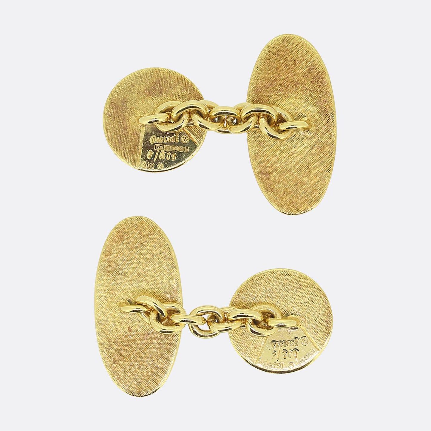 Fabergé Blue Enamel Chain Link Cufflinks