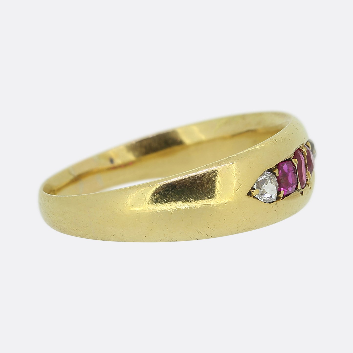 Antique Ruby and Diamond Band Ring