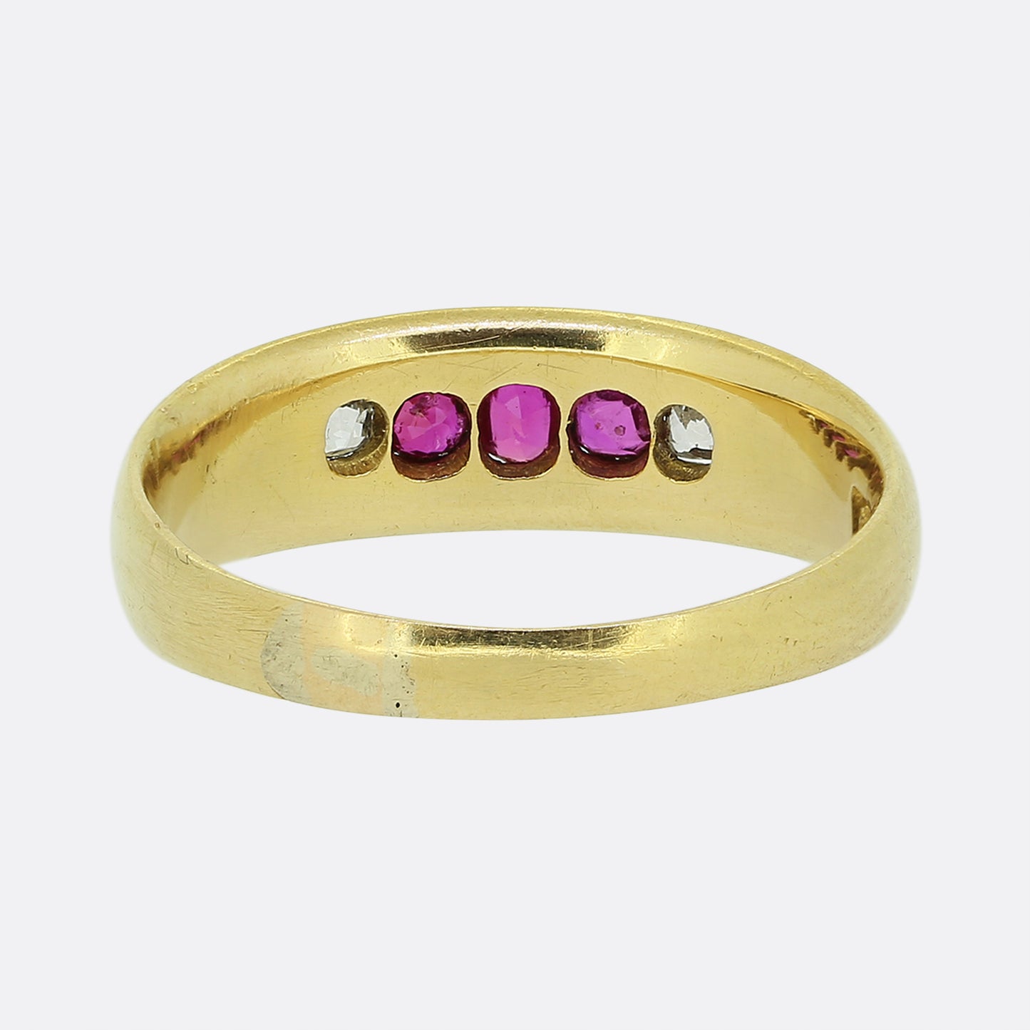 Antique Ruby and Diamond Band Ring