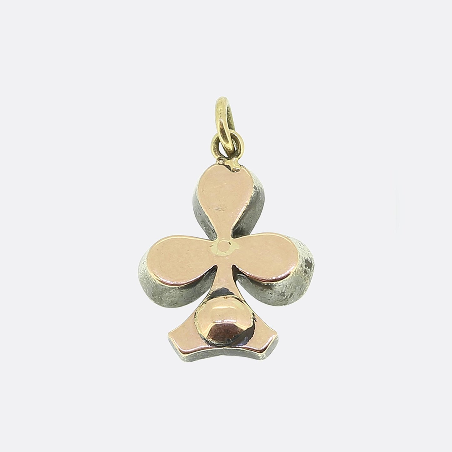 Antique Rose Cut Diamond Clover Pendant