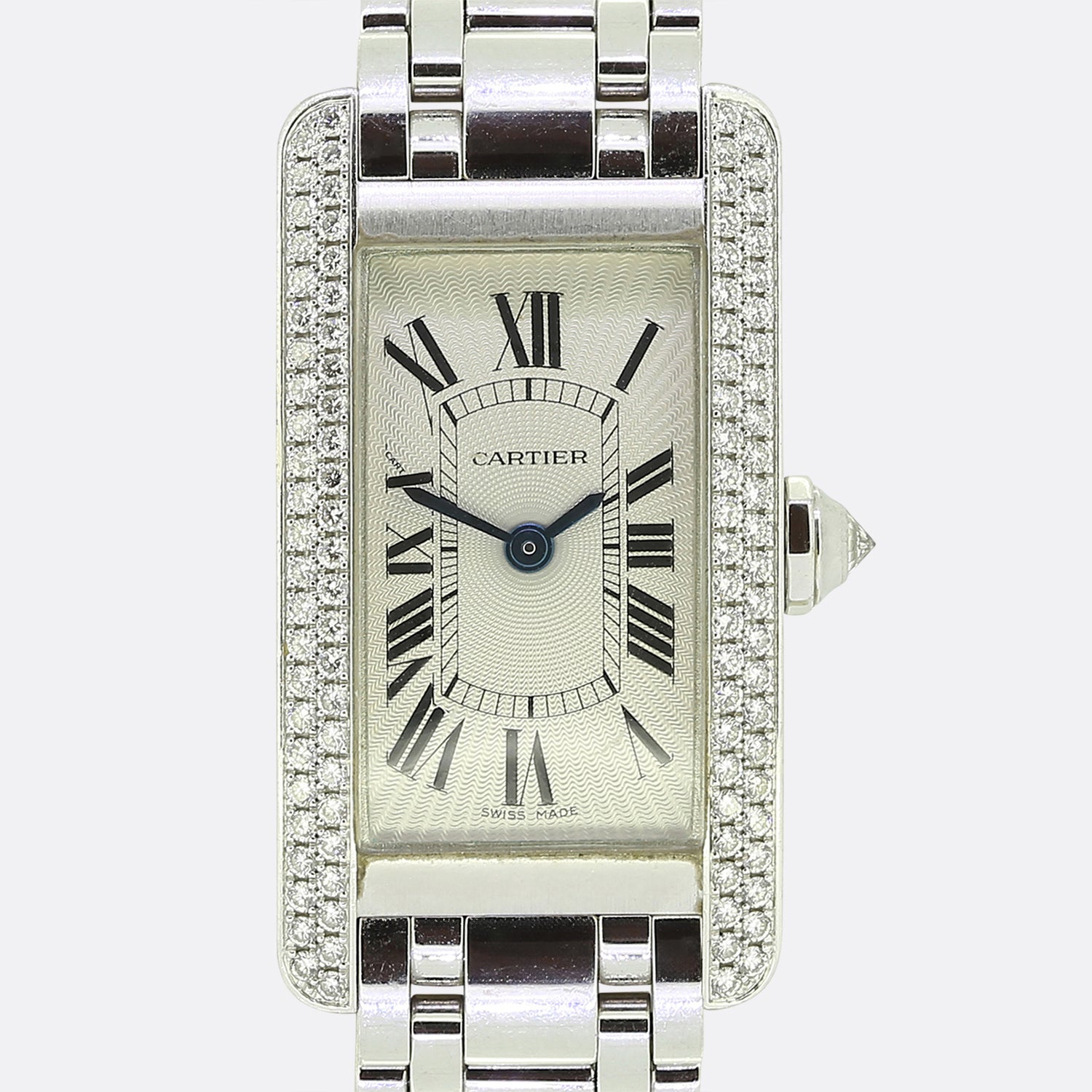 Cartier Tank Americaine 18ct White Gold Lady's 18ct White Gold