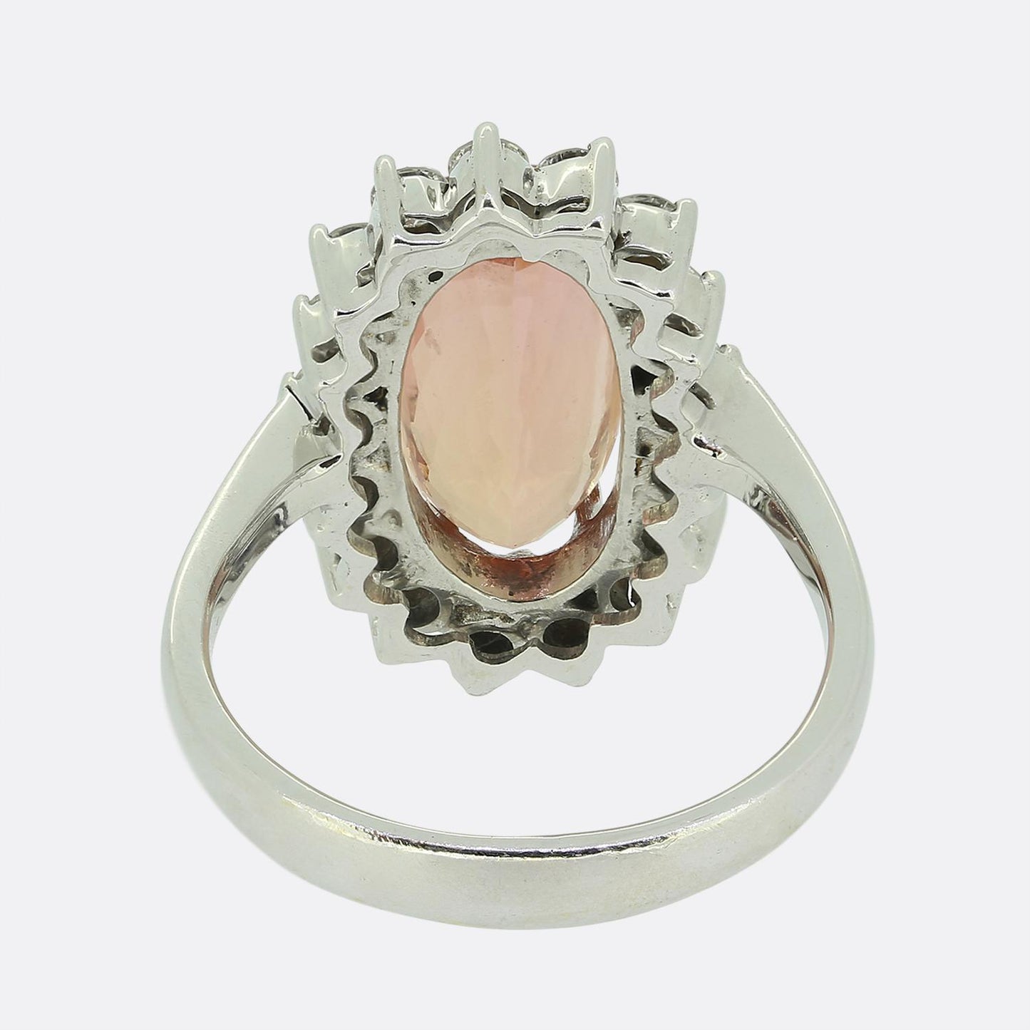 Vintage Imperial Topaz Diamond Cluster Ring