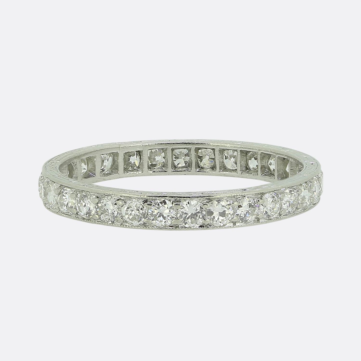 Art Deco Diamond Full Eternity Ring Size Q (58)
