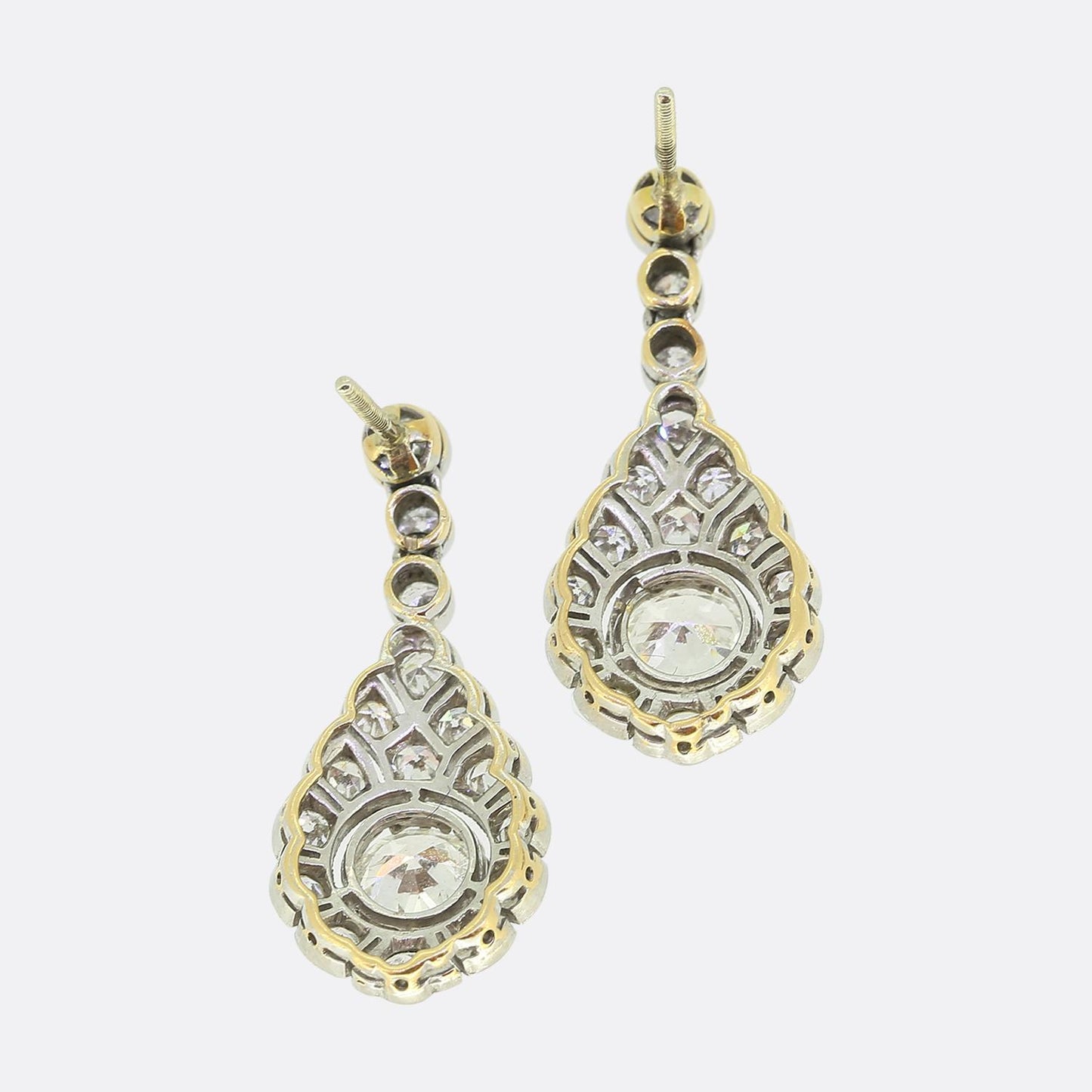 Edwardian Diamond Drop Earrings