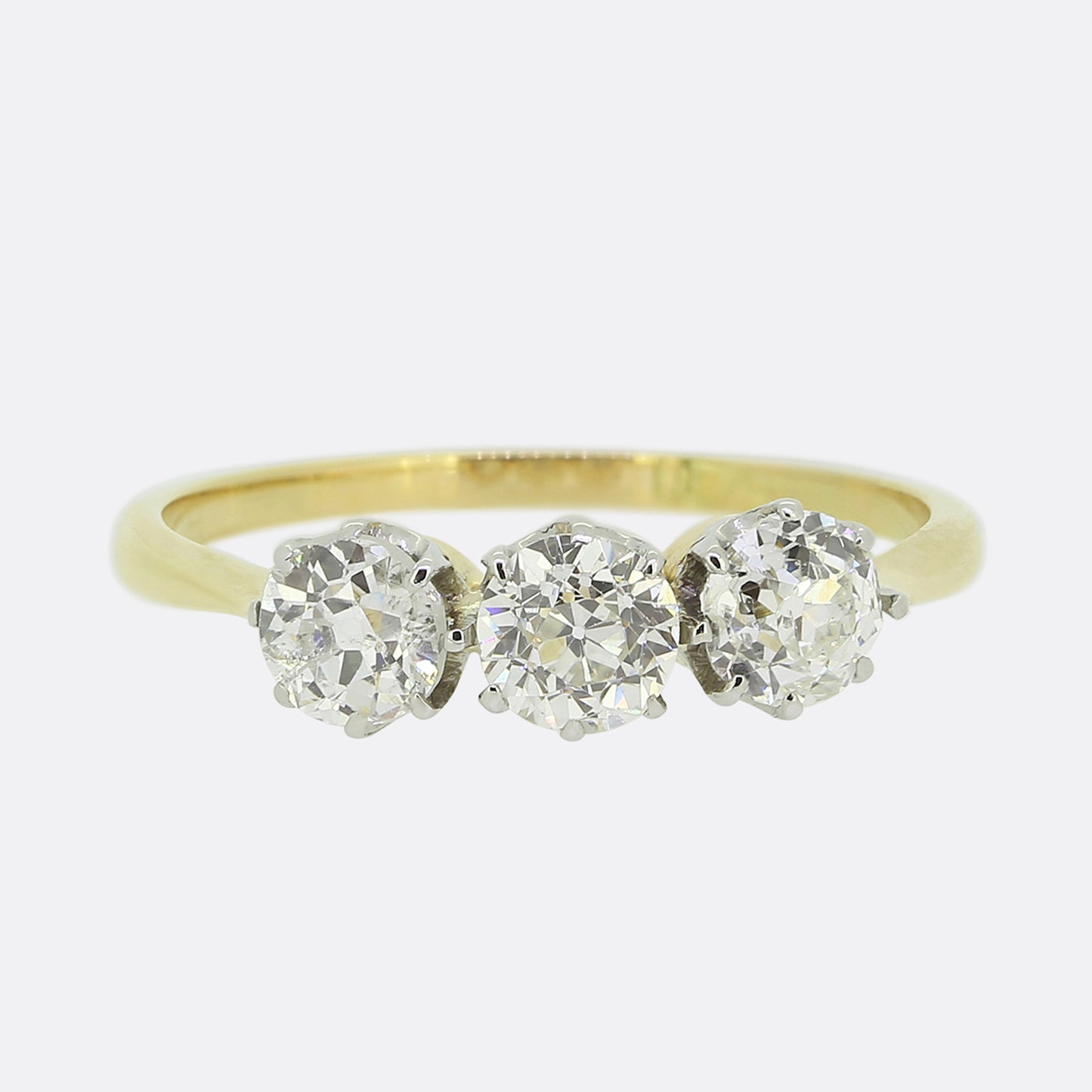 Vintage 0.66 Carat Three-Stone Diamond Ring