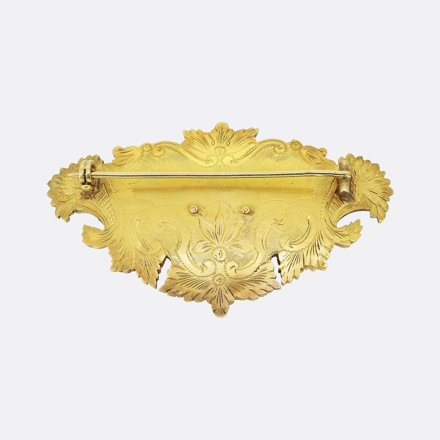 Antique Enamel and Diamond Brooch