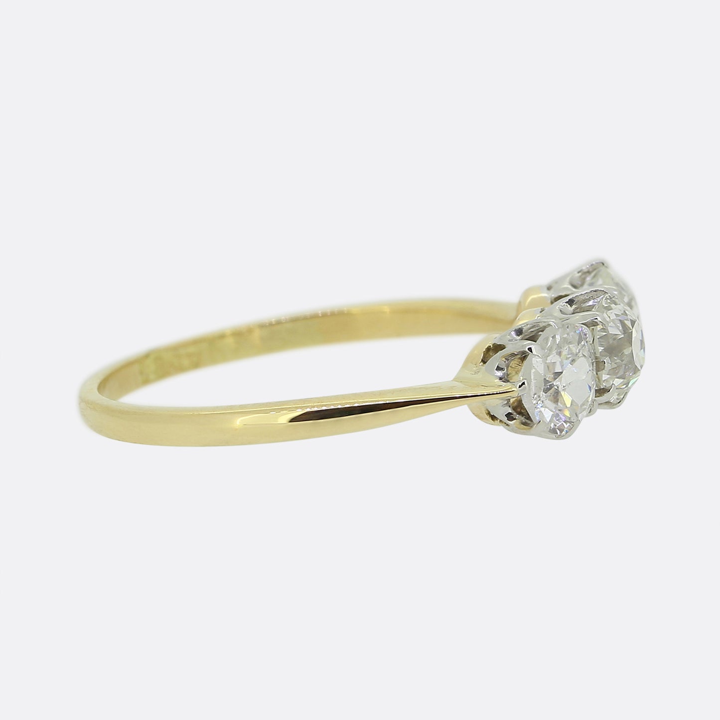 Vintage 0.66 Carat Three-Stone Diamond Ring