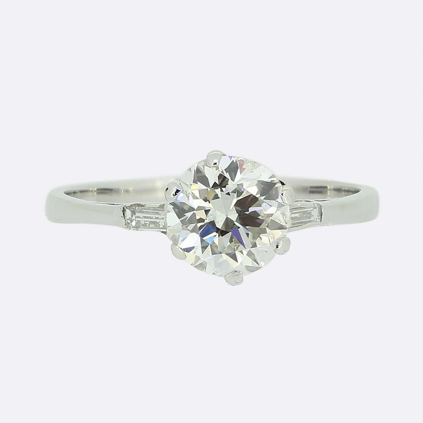 Art Deco 1.00 Carat Old Cut Diamond Solitaire Ring