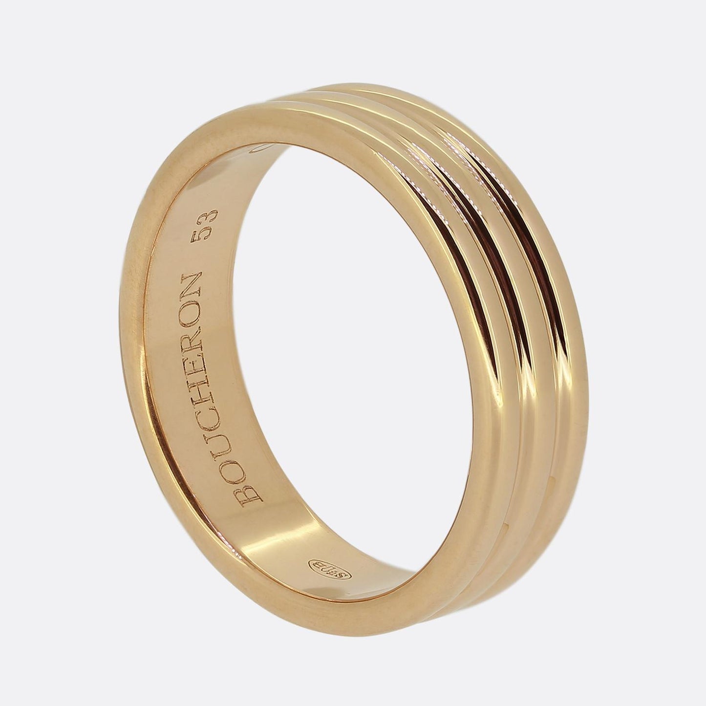 Boucheron Gordon Wedding Band Ring Size M 1/2 (53)