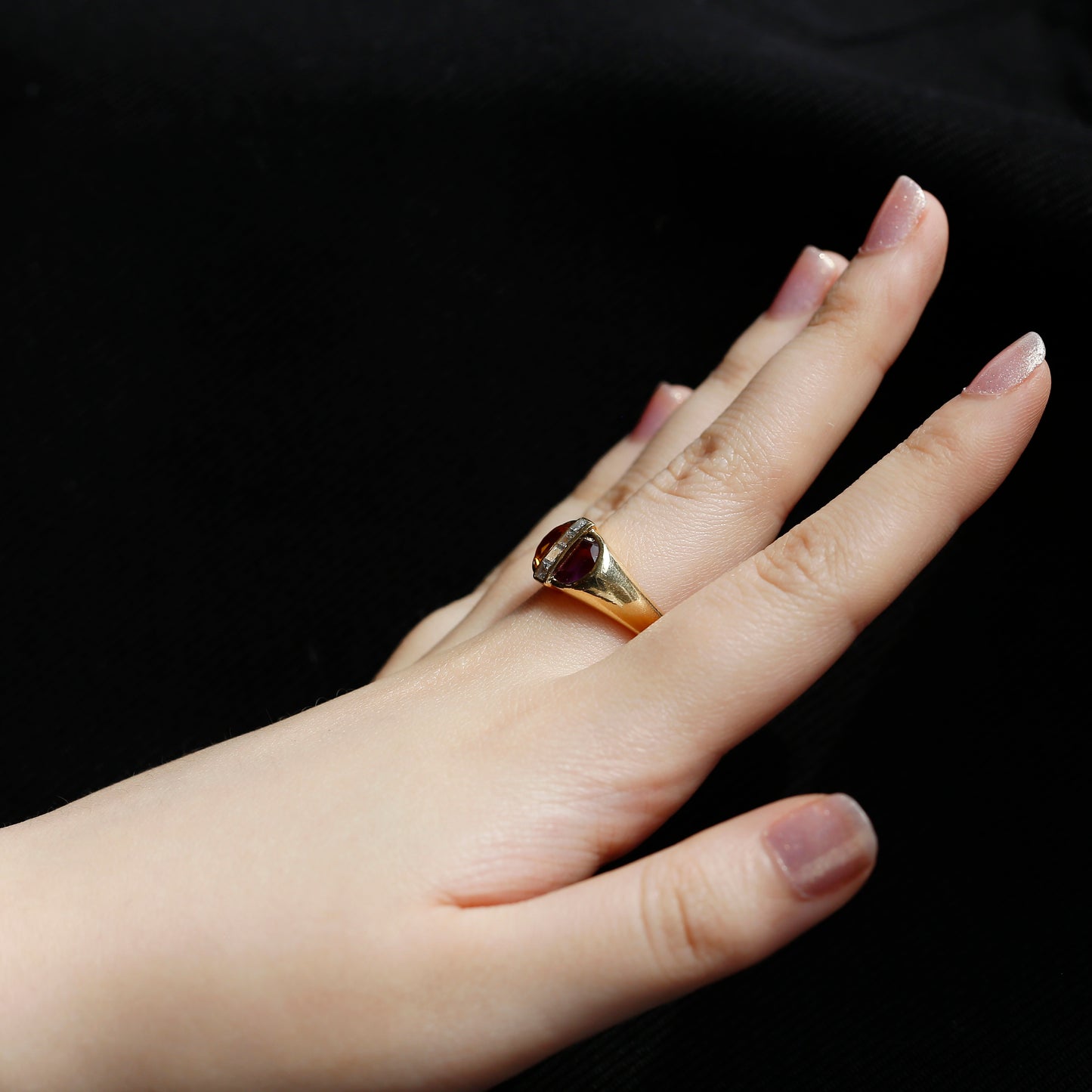 Cartier Amethyst Citrine and Diamond Ring
