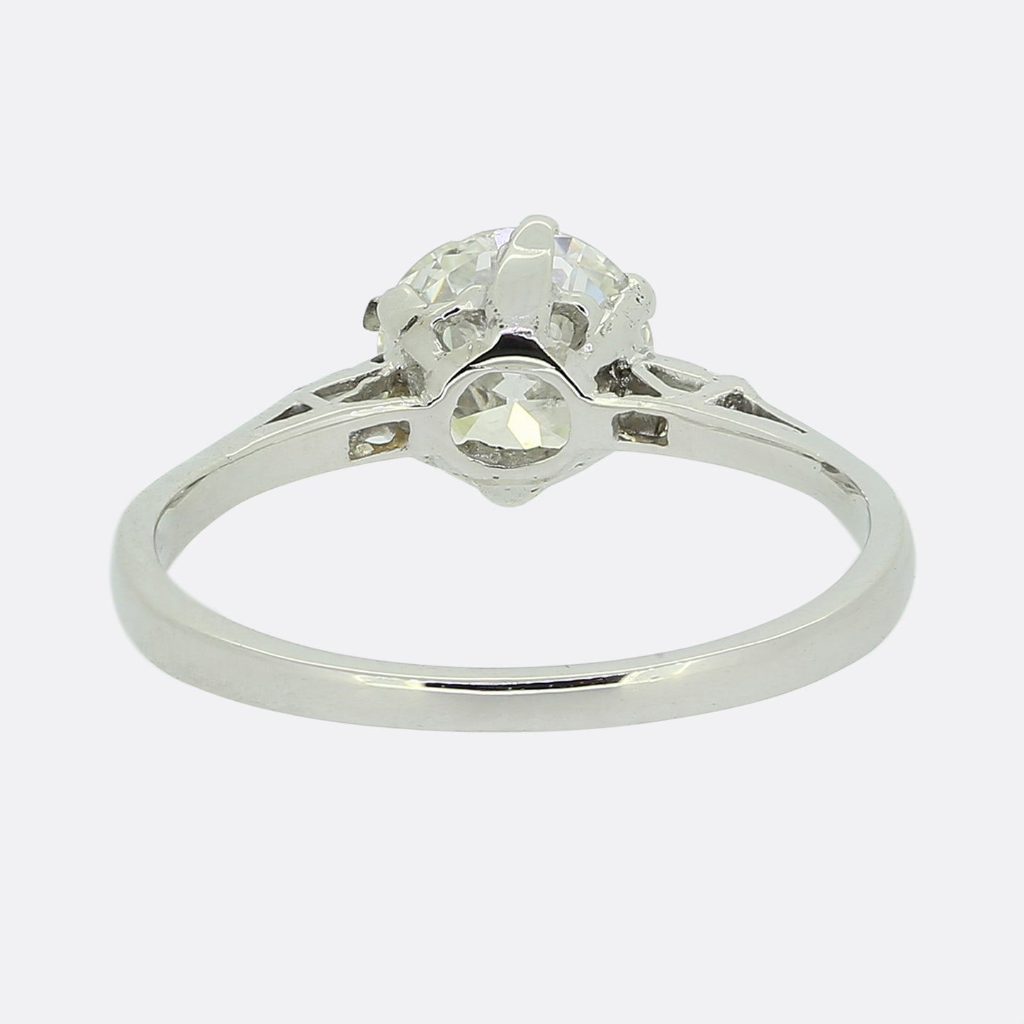 Art Deco 1.00 Carat Old Cut Diamond Solitaire Ring