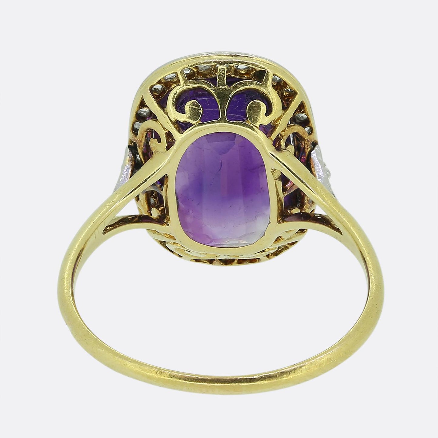 Art Deco Amethyst and Diamond Ring