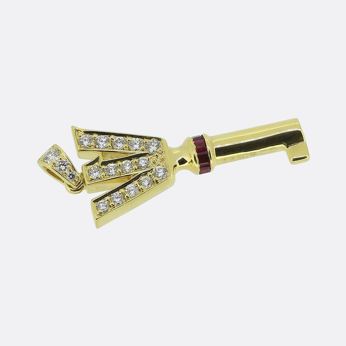 Graff Ruby and Diamond Key Pendant