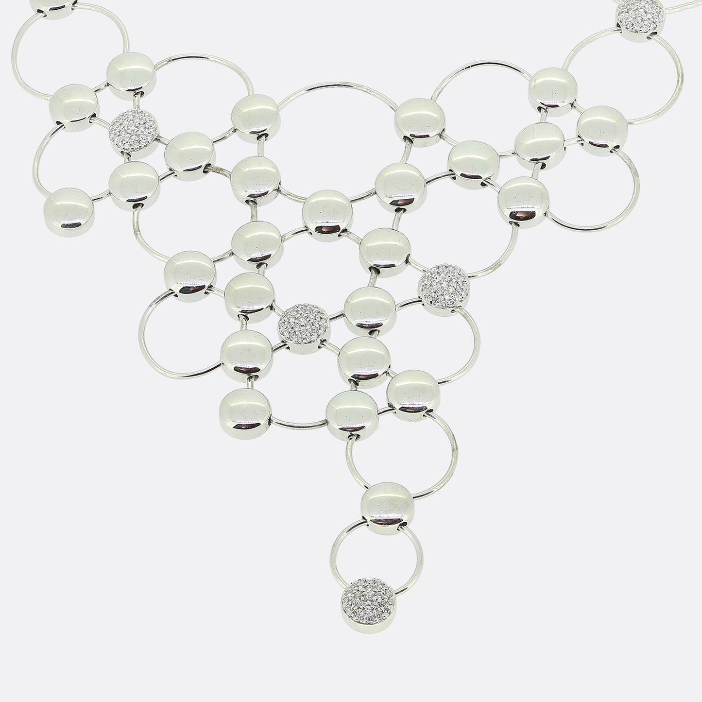 Georg Jensen Diamond Regitze Bib Necklace