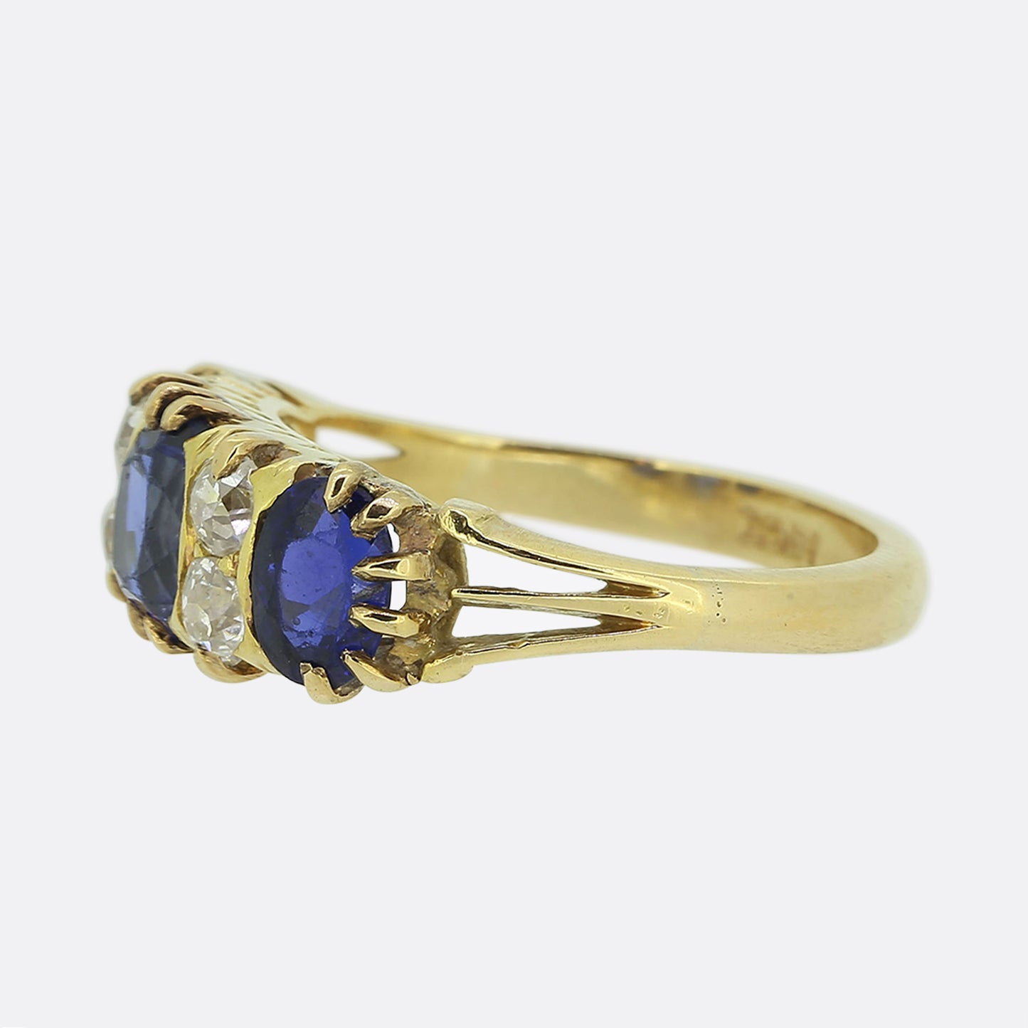 Edwardian Sapphire and Diamond Ring
