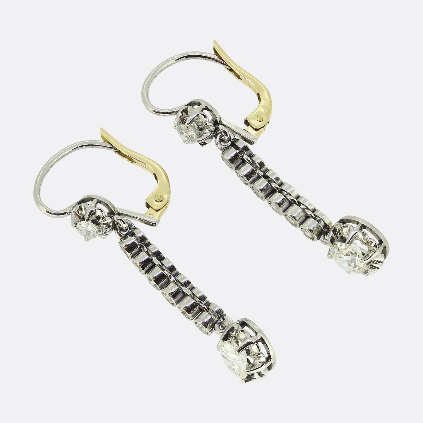 Edwardian Diamond Drop Earrings