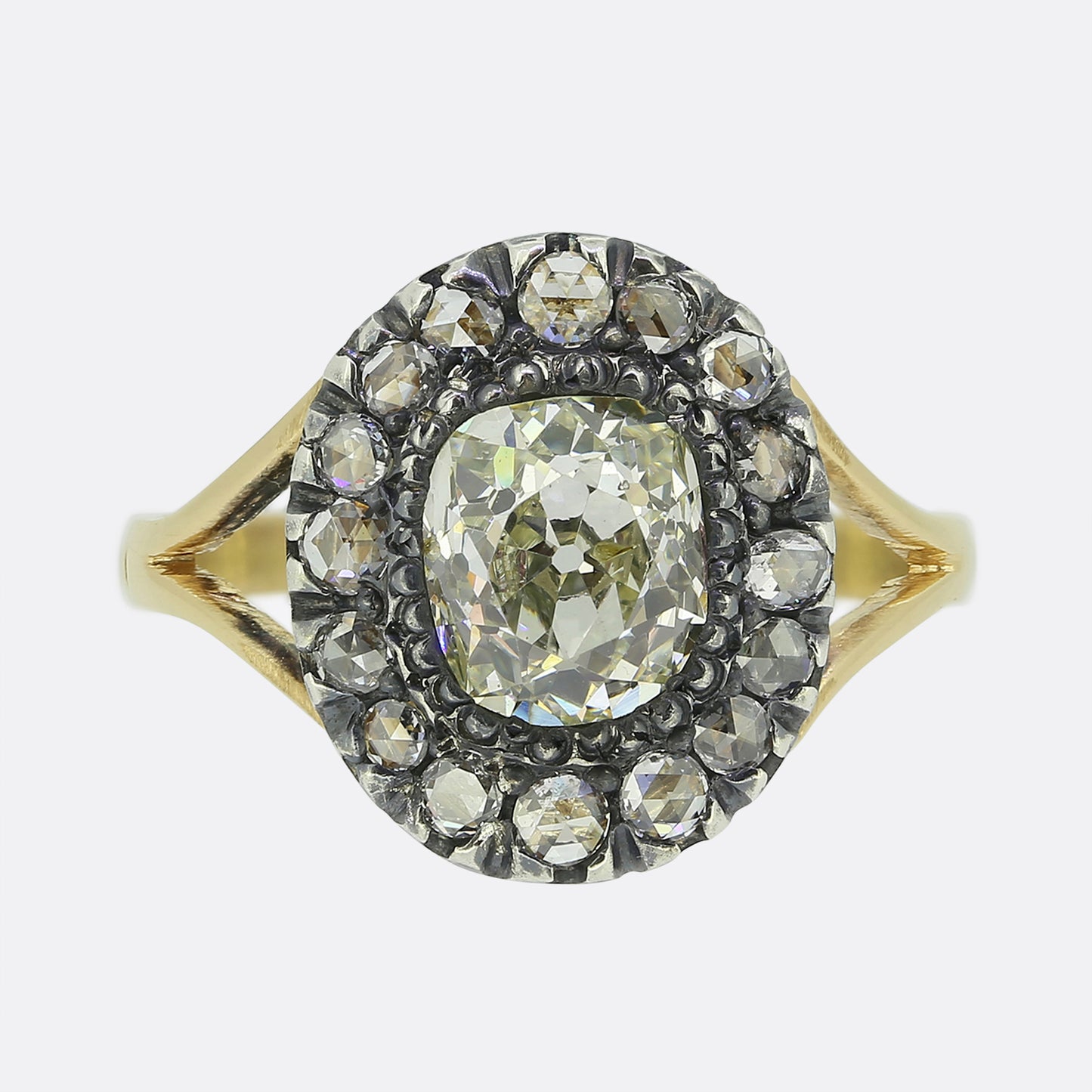 Victorian 1.16 Carat Diamond Cluster Ring
