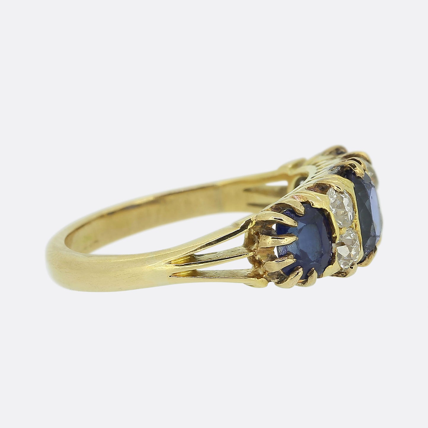 Edwardian Sapphire and Diamond Ring