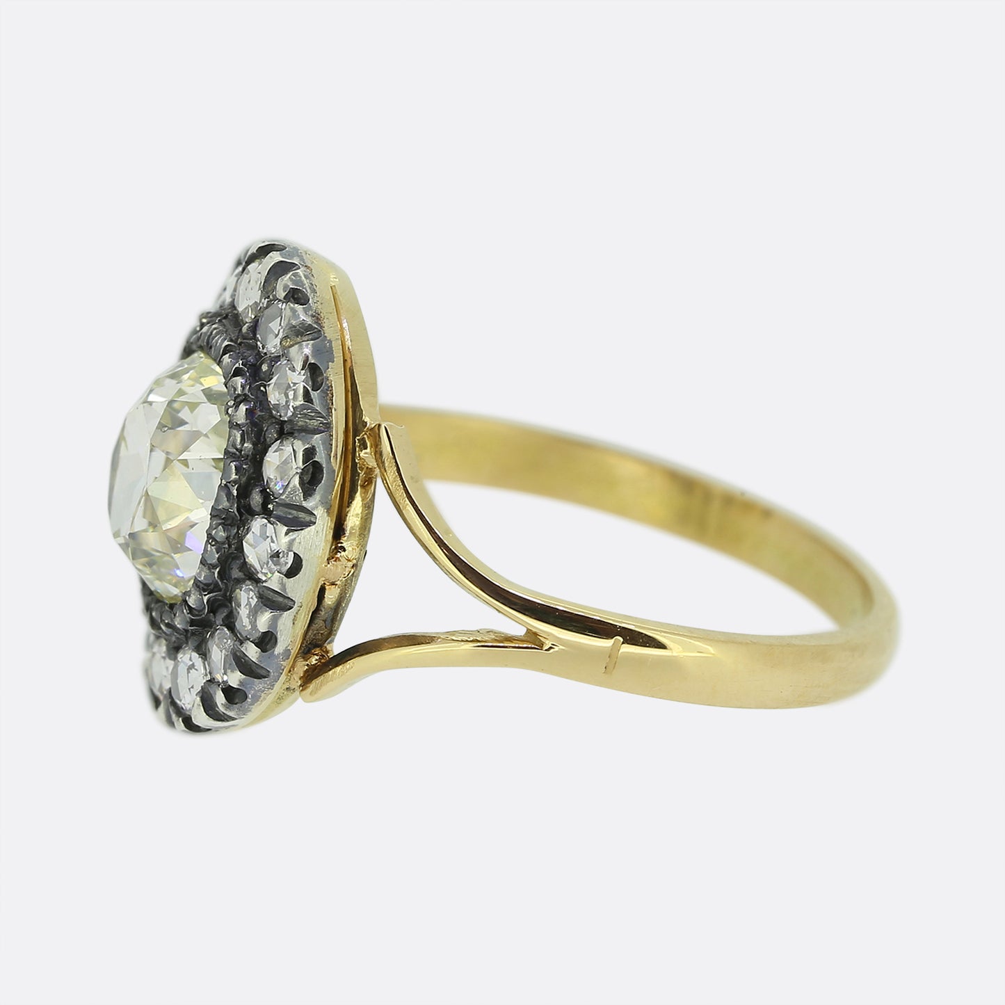 Victorian 1.16 Carat Diamond Cluster Ring