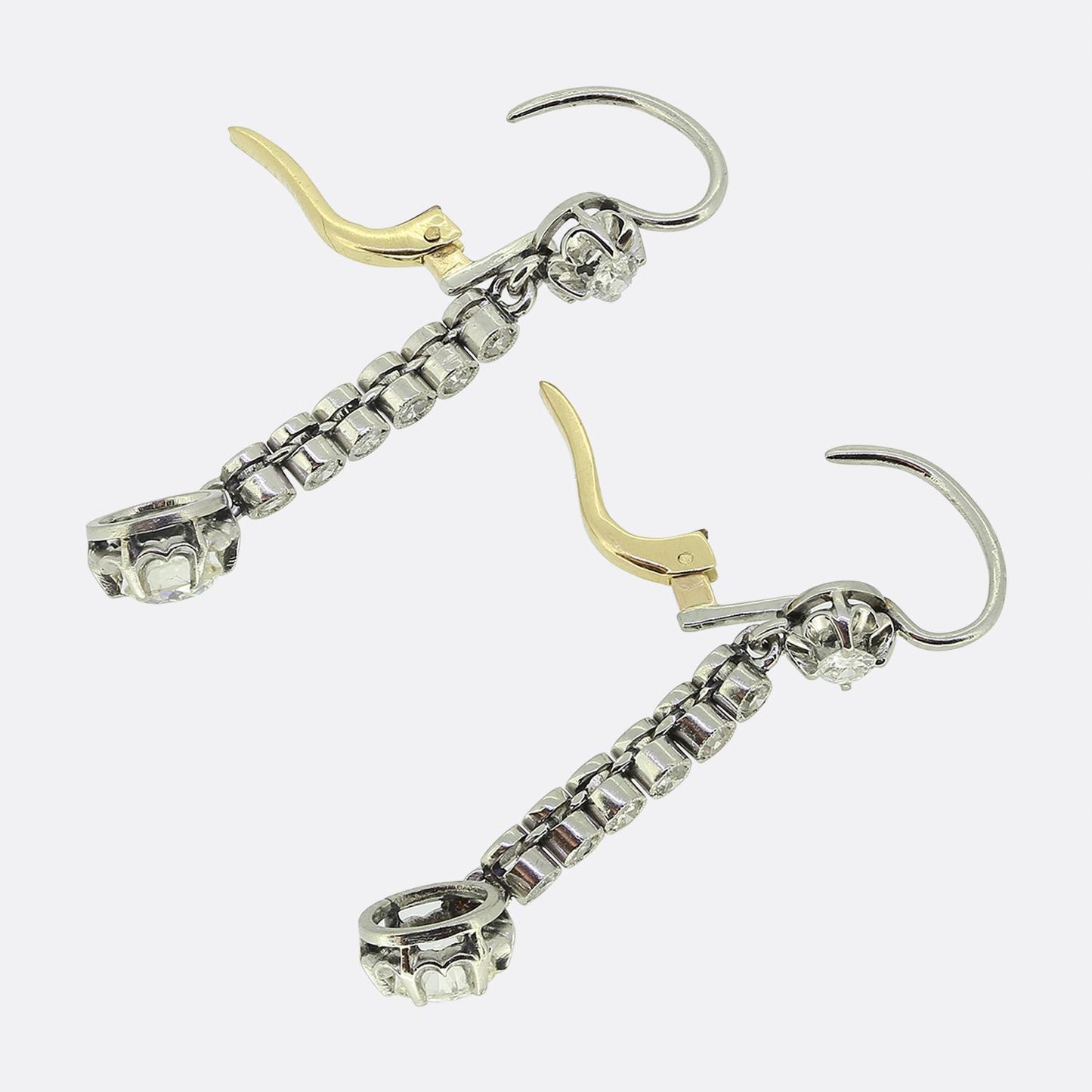 Edwardian Diamond Drop Earrings