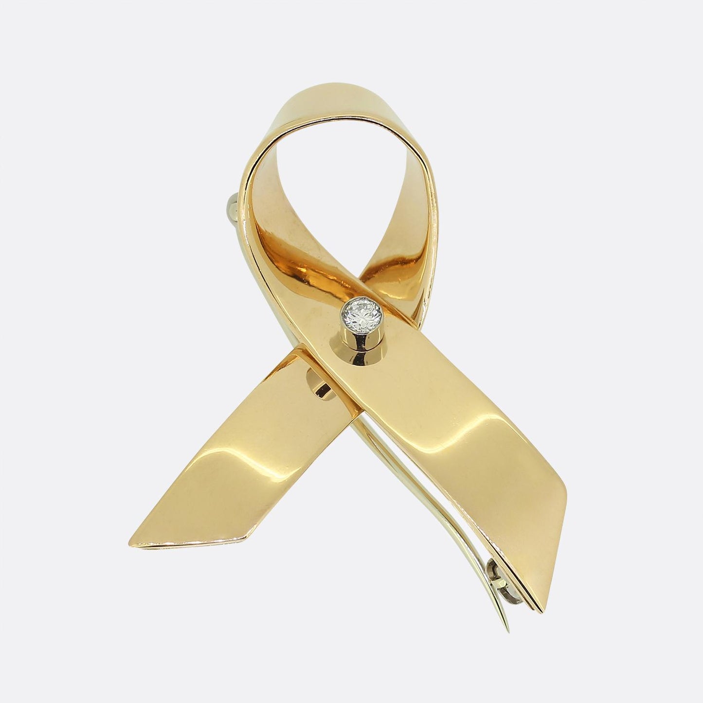 David Morris Diamond Bow Brooch