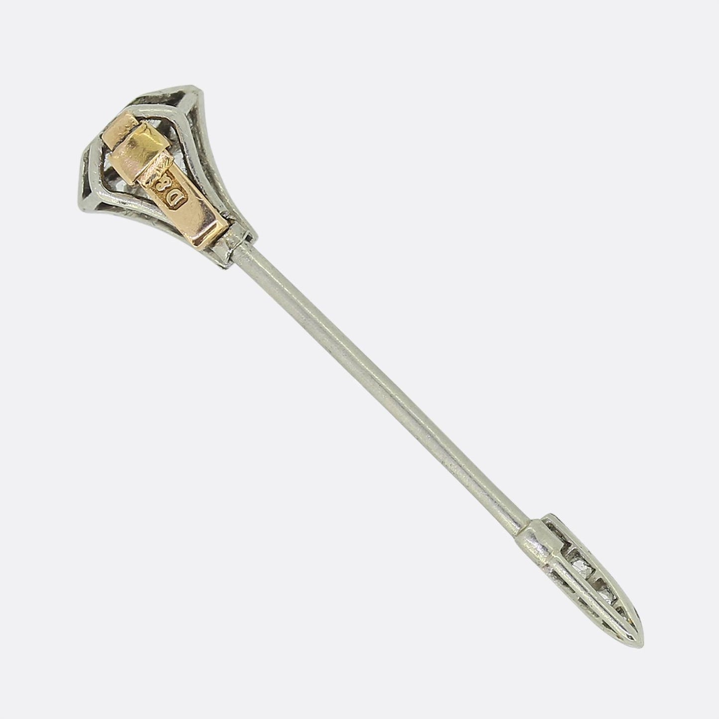 Art Deco Diamond Arrow Jabot Pin