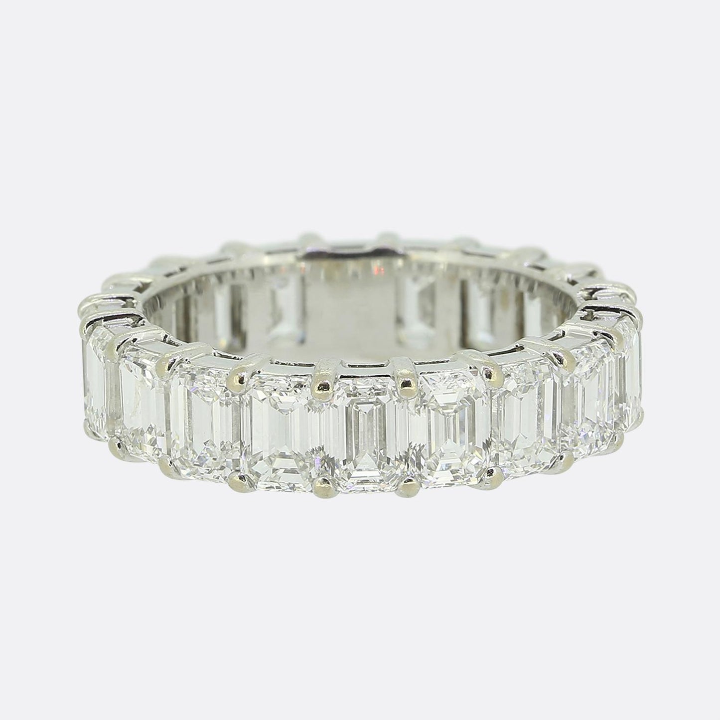 6.20 Carat Emerald Cut Diamond Full-Eternity Ring Size L (52)