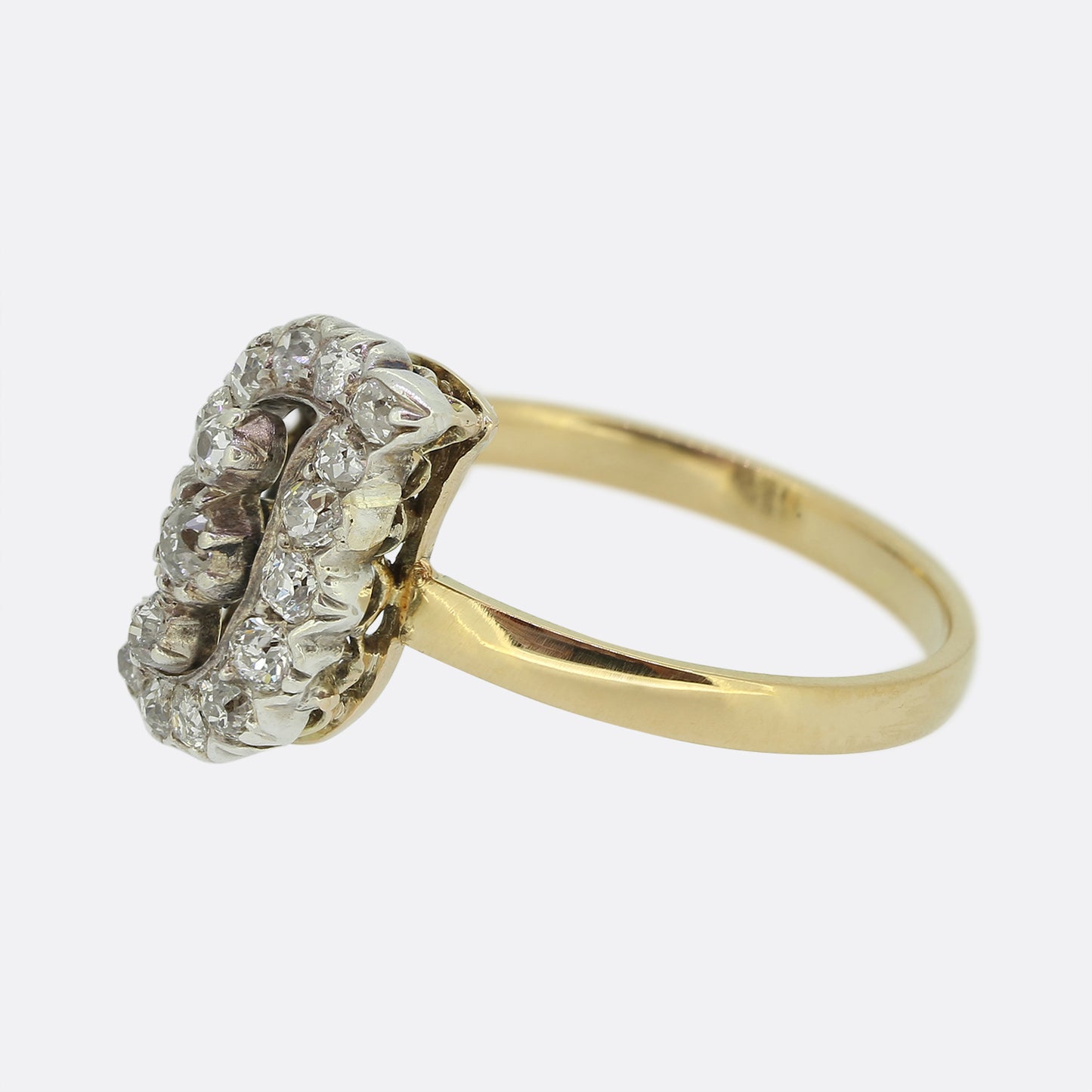 Antique Diamond Swirl Ring