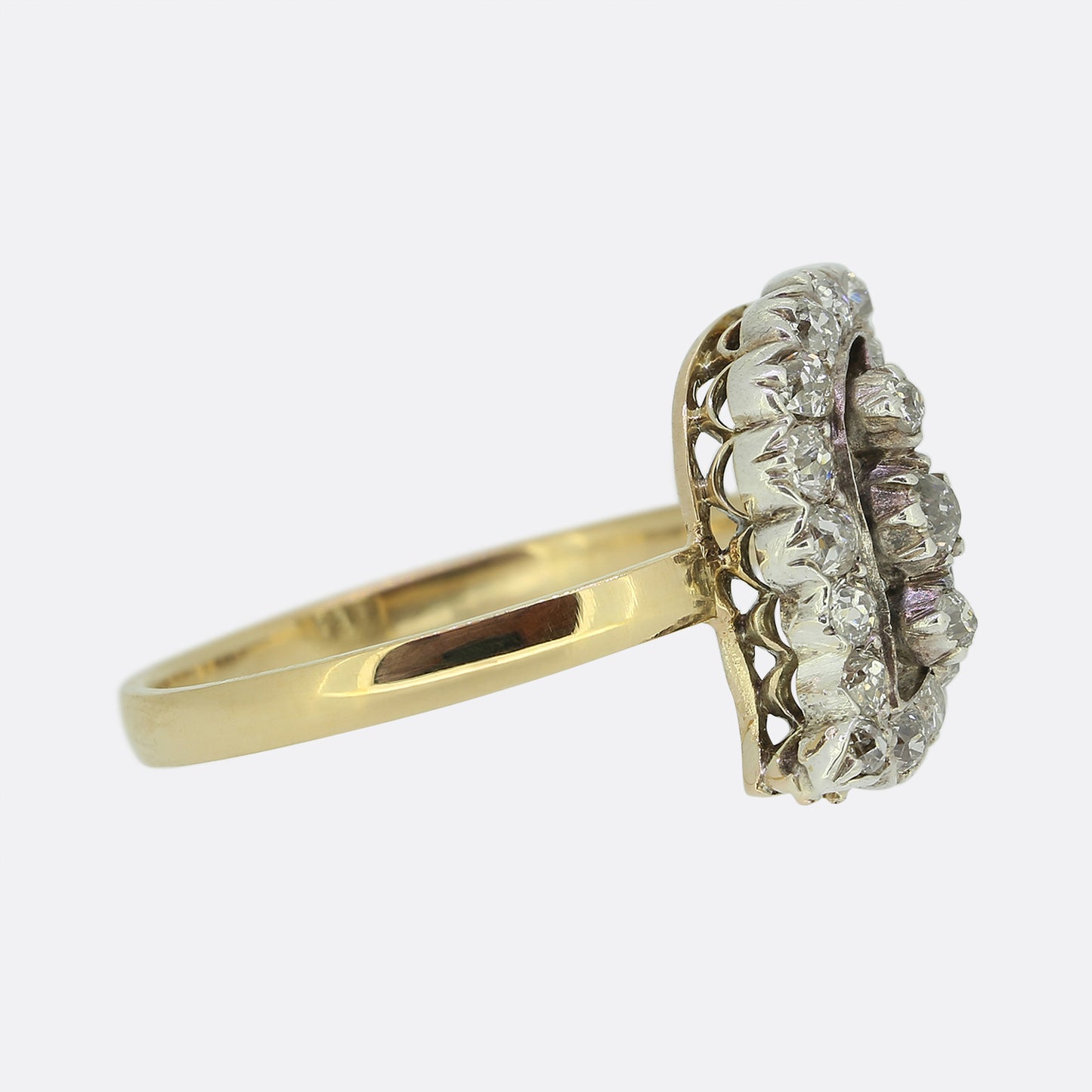 Antique Diamond Swirl Ring