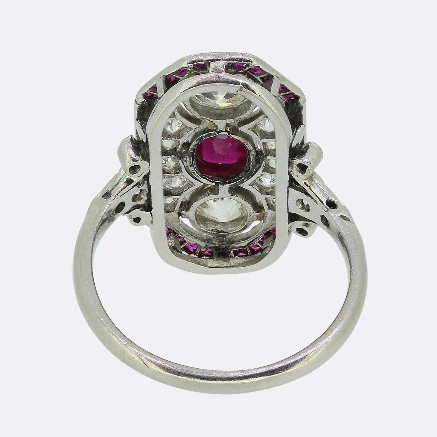 Art Deco Ruby and Diamond Dress Ring