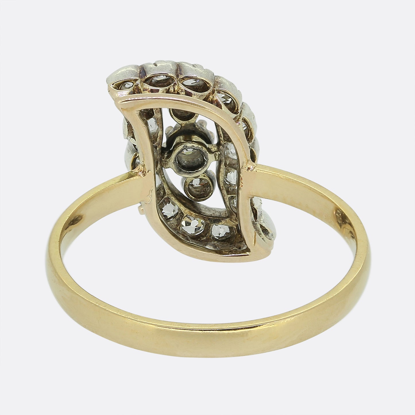 Antique Diamond Swirl Ring