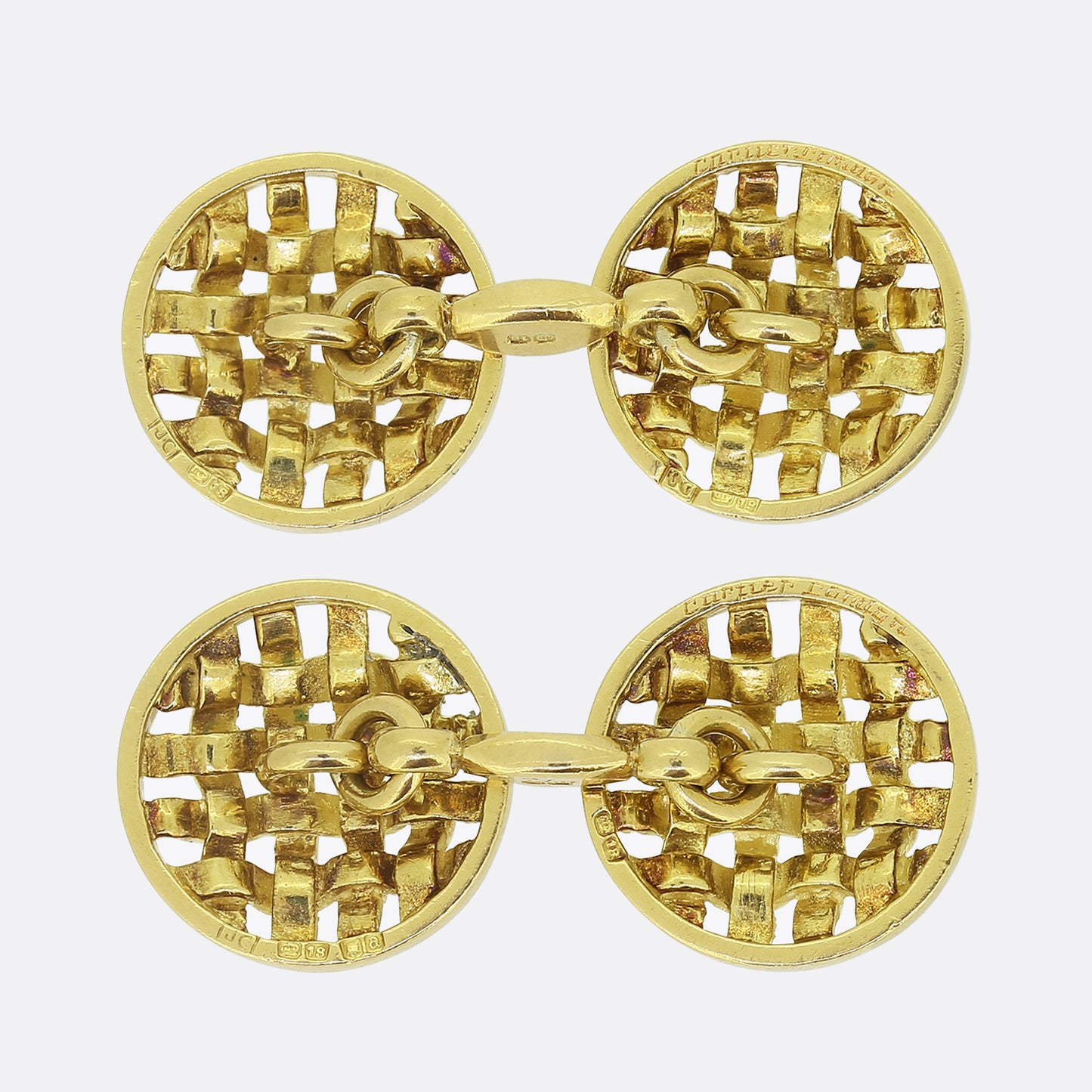 Cartier Vintage Woven Cufflinks