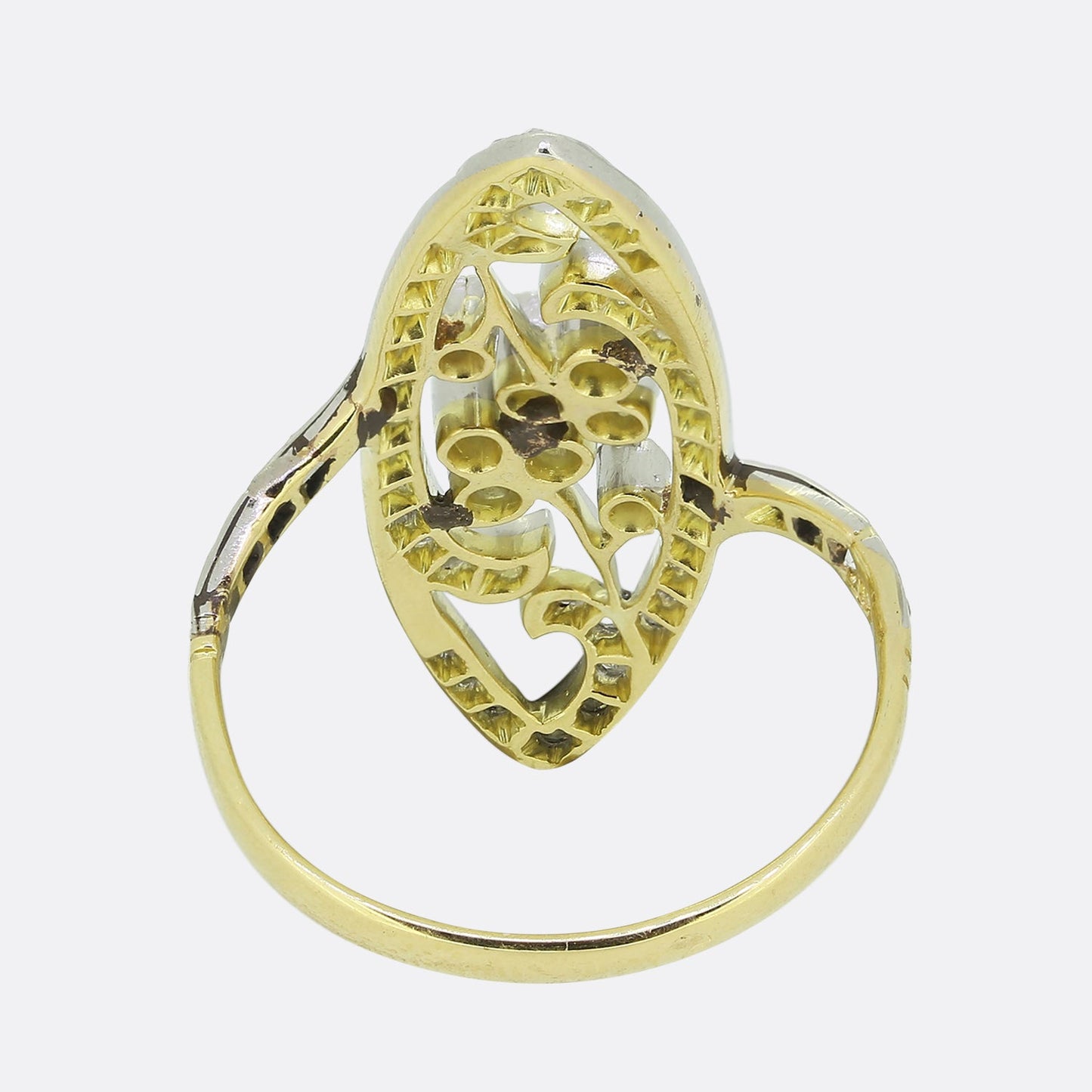 Edwardian Diamond Navette Ring