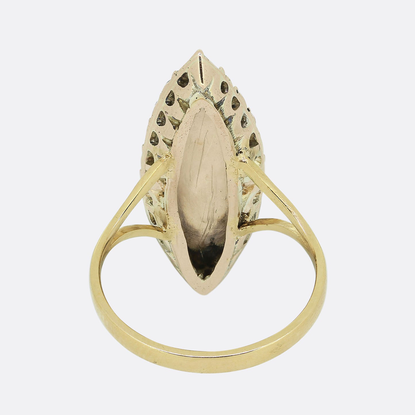 Georgian Rose Cut Diamond Navette Ring